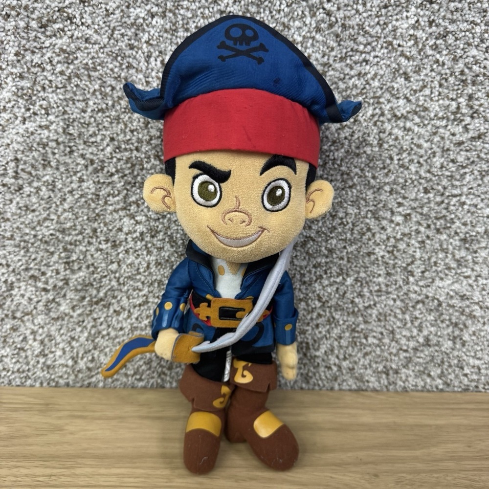 Disney Parks Jake & The Neverland Pirates Captain Jake Sword Stuffed Plush 14"